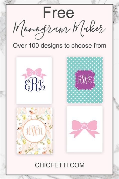 free monogram maker chicfetti.